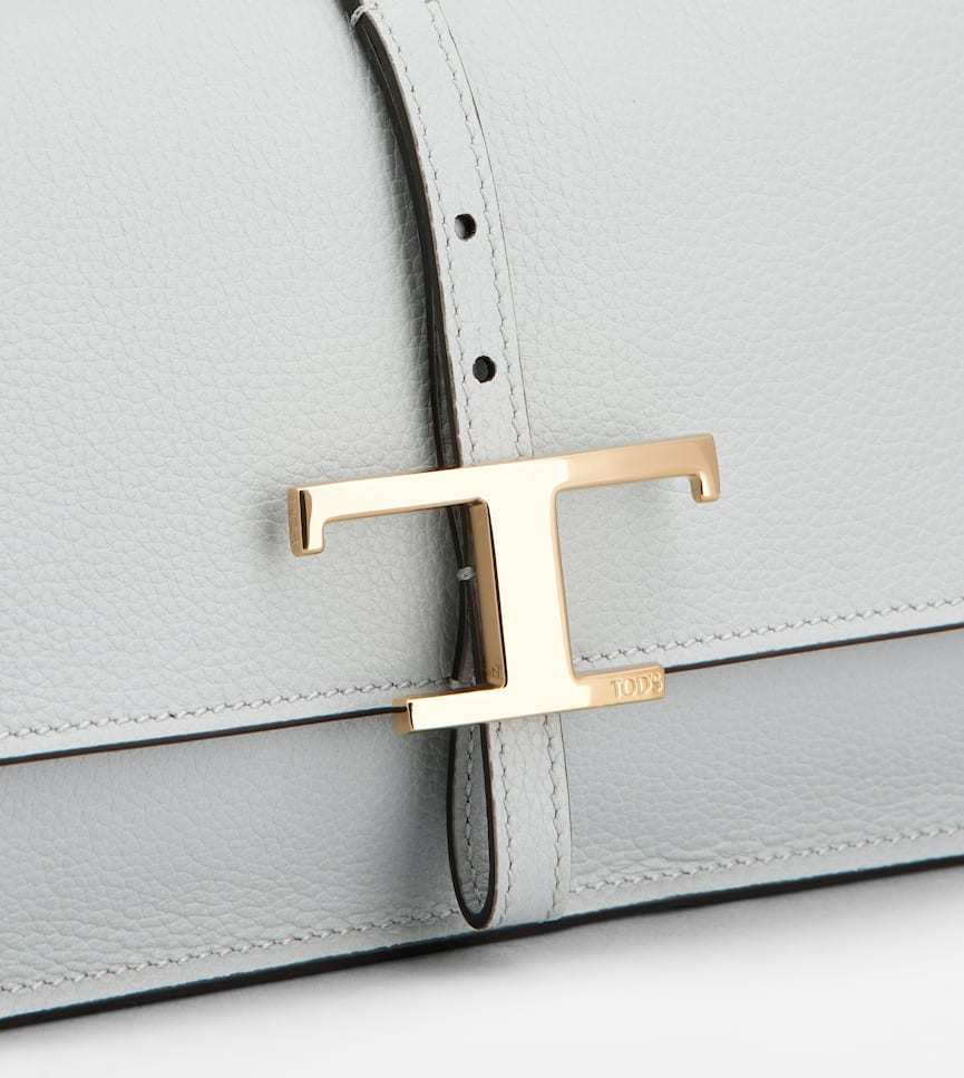 Tod's Mini T Timeless Flap Shoulder Bag In White