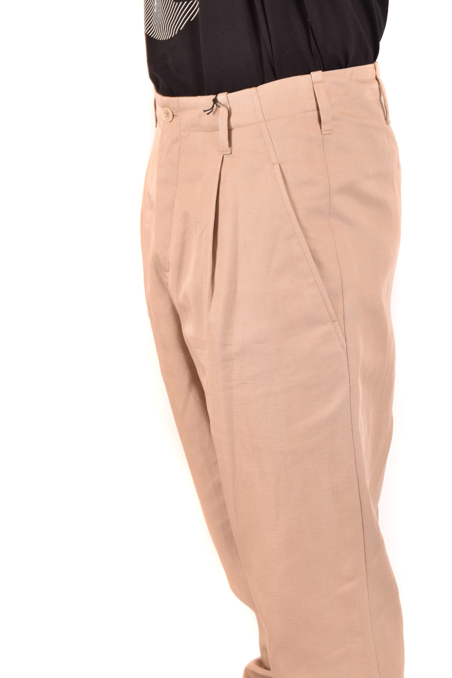 Neil Barrett Sky Trousers With Pleated Front In Nude