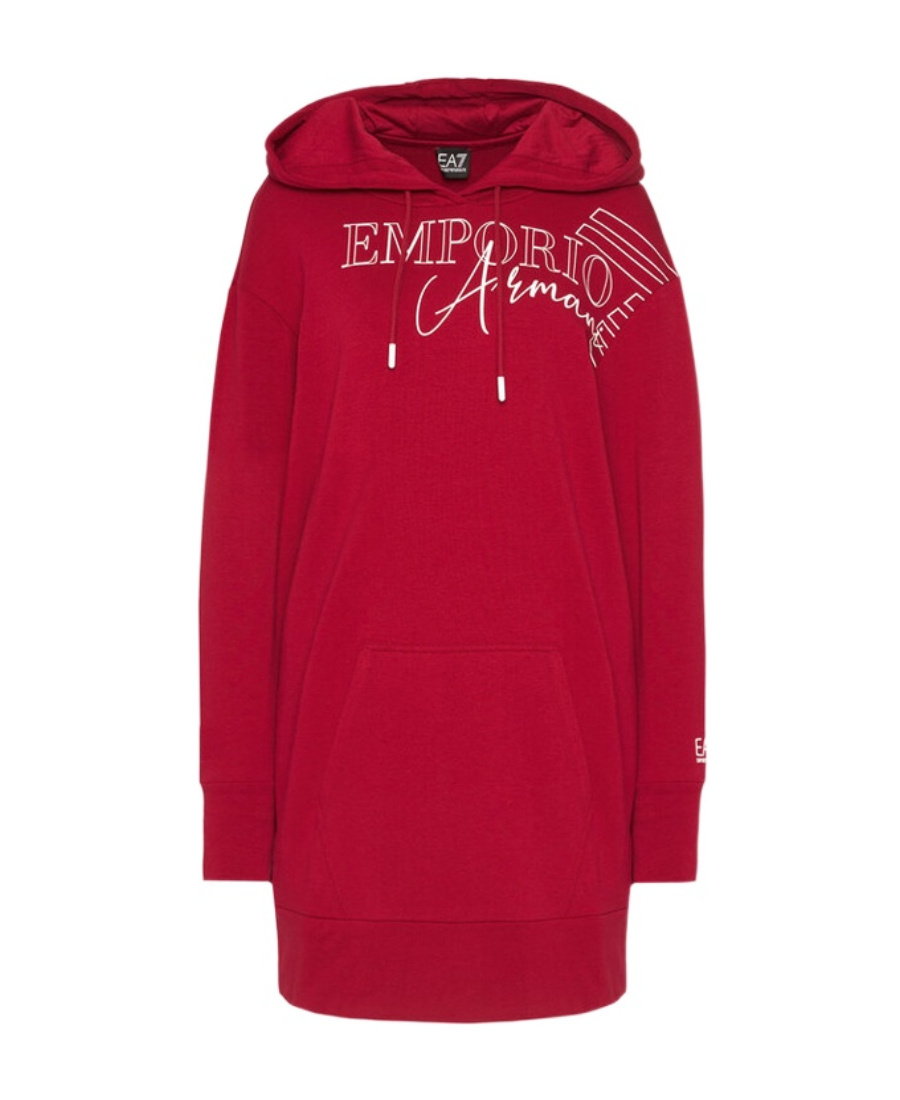 EA7 LOGO HOODED DRESS