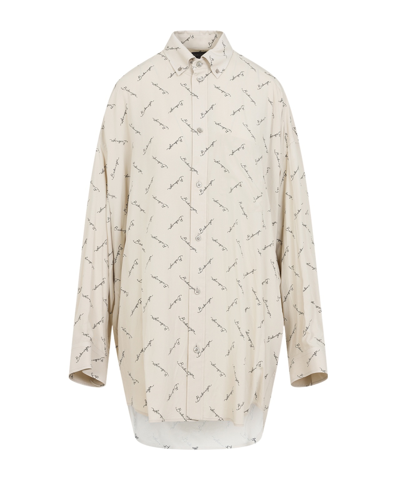 Balenciaga Beige Viscose Shirt In White