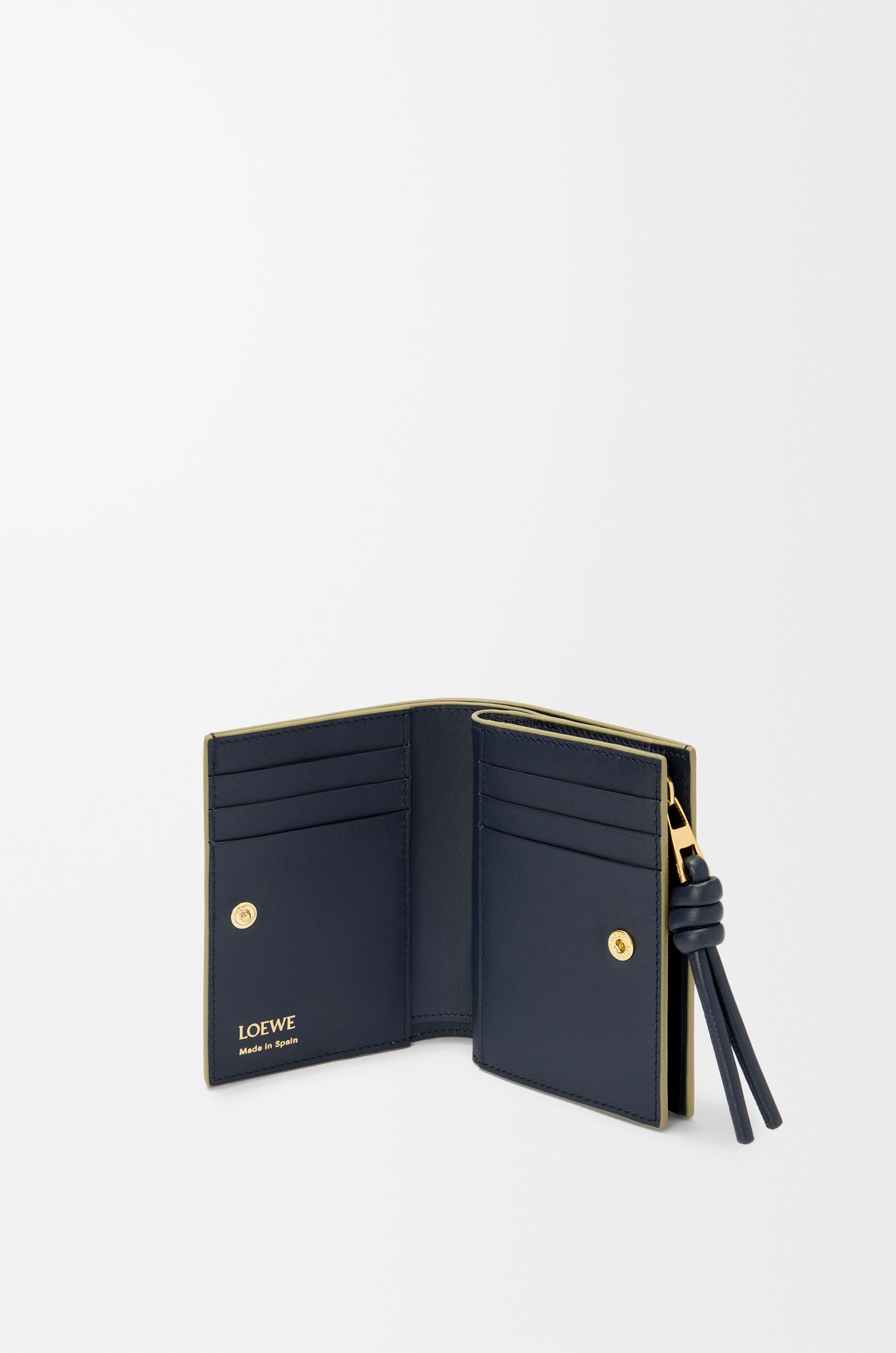 Loewe Knot Compact Wallet In Shiny Nappa Calfskin