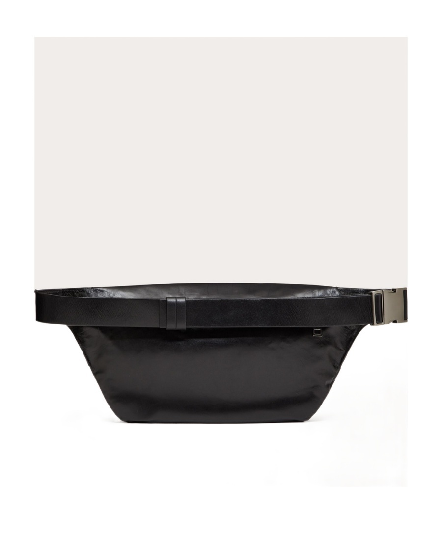 Valentino Garavani Banana Bag In Printed Logo In Black
