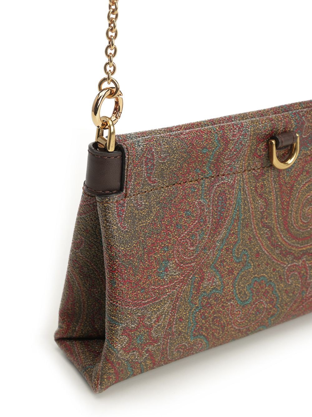 Etro Talk Mini Clutch Bag In Brown