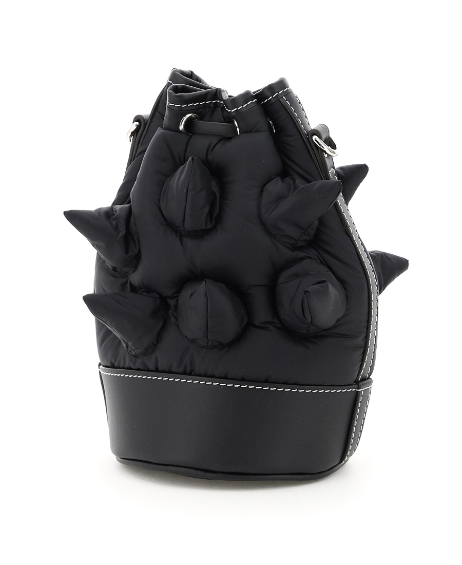 Moncler Black Riveted Shoulder Bag In Black