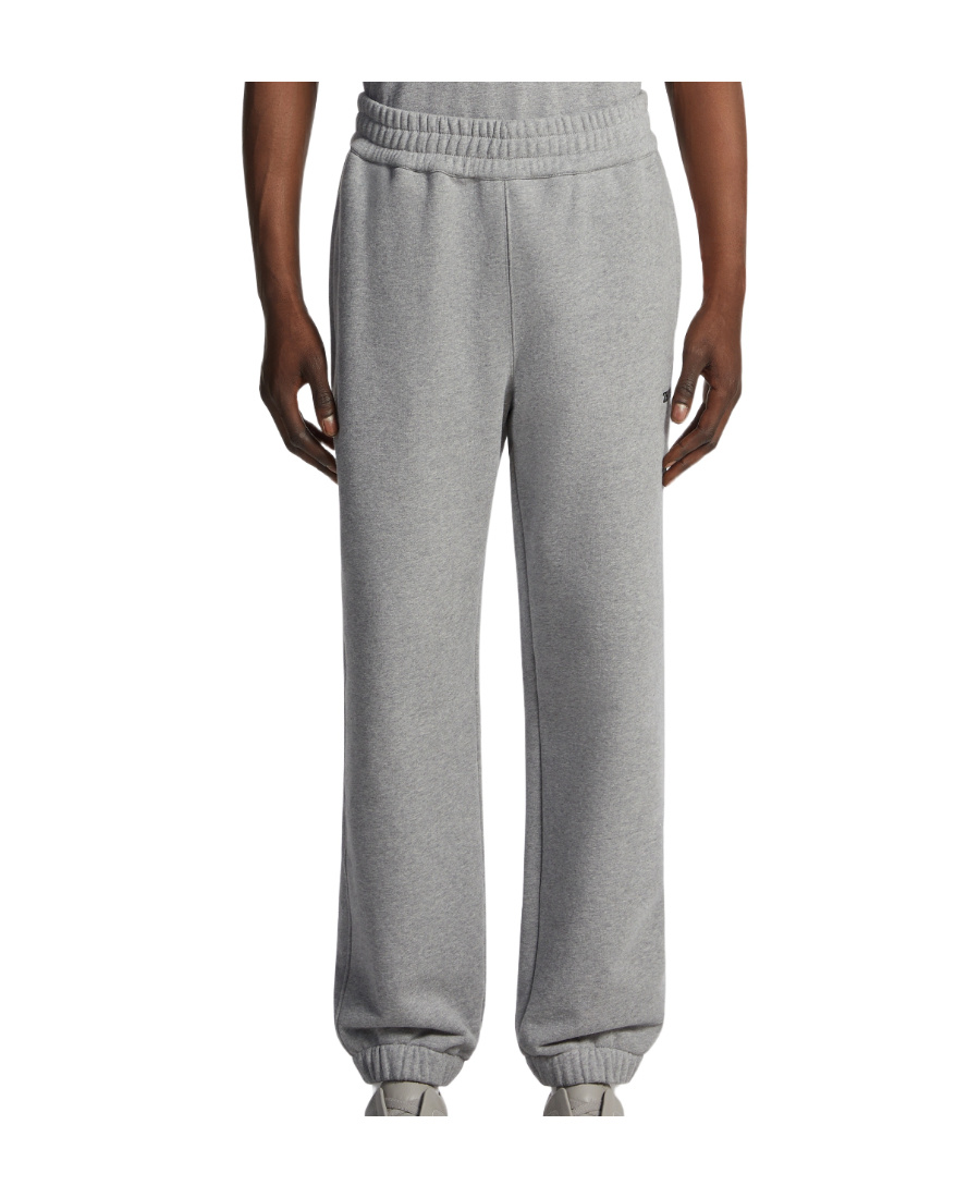Shop Zegna Logo-print Cotton Track Pants In Gray