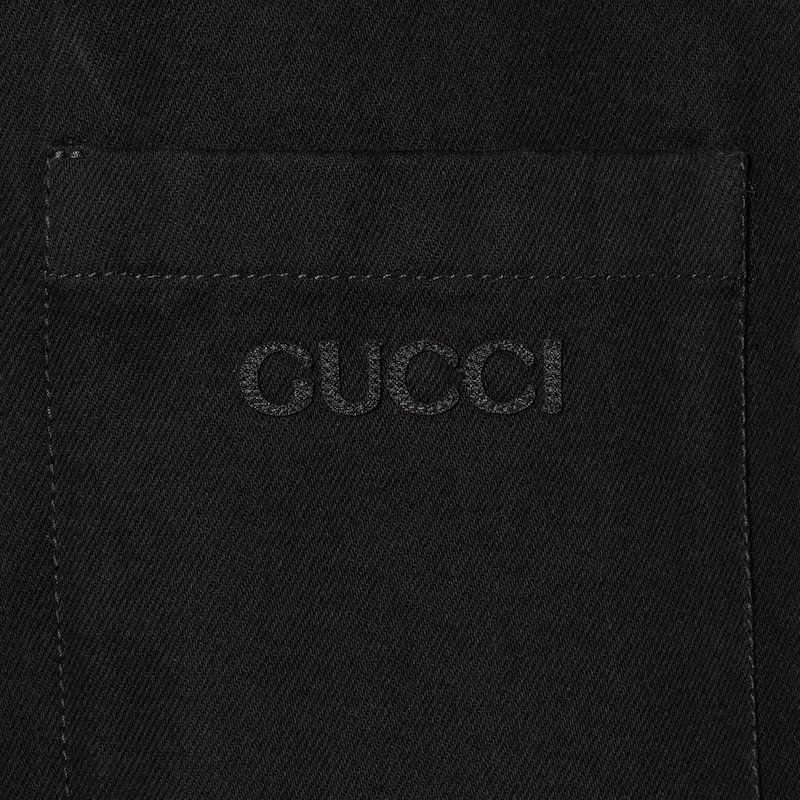 Gucci Zip-front Patch-pocket Jacket In Black