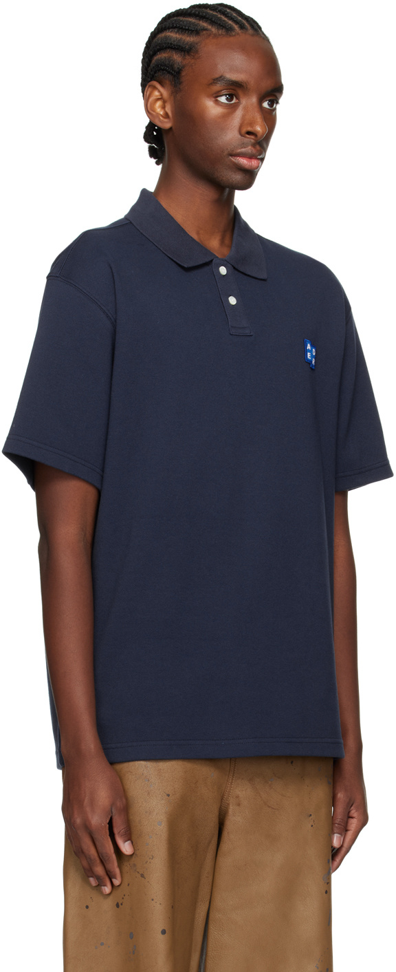 Ader Error Short-sleeved Polo Shirt In Blue