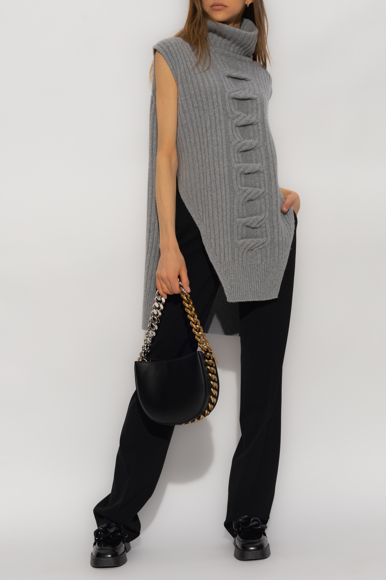 Stella Mccartney Pleated Front Trousers In Black