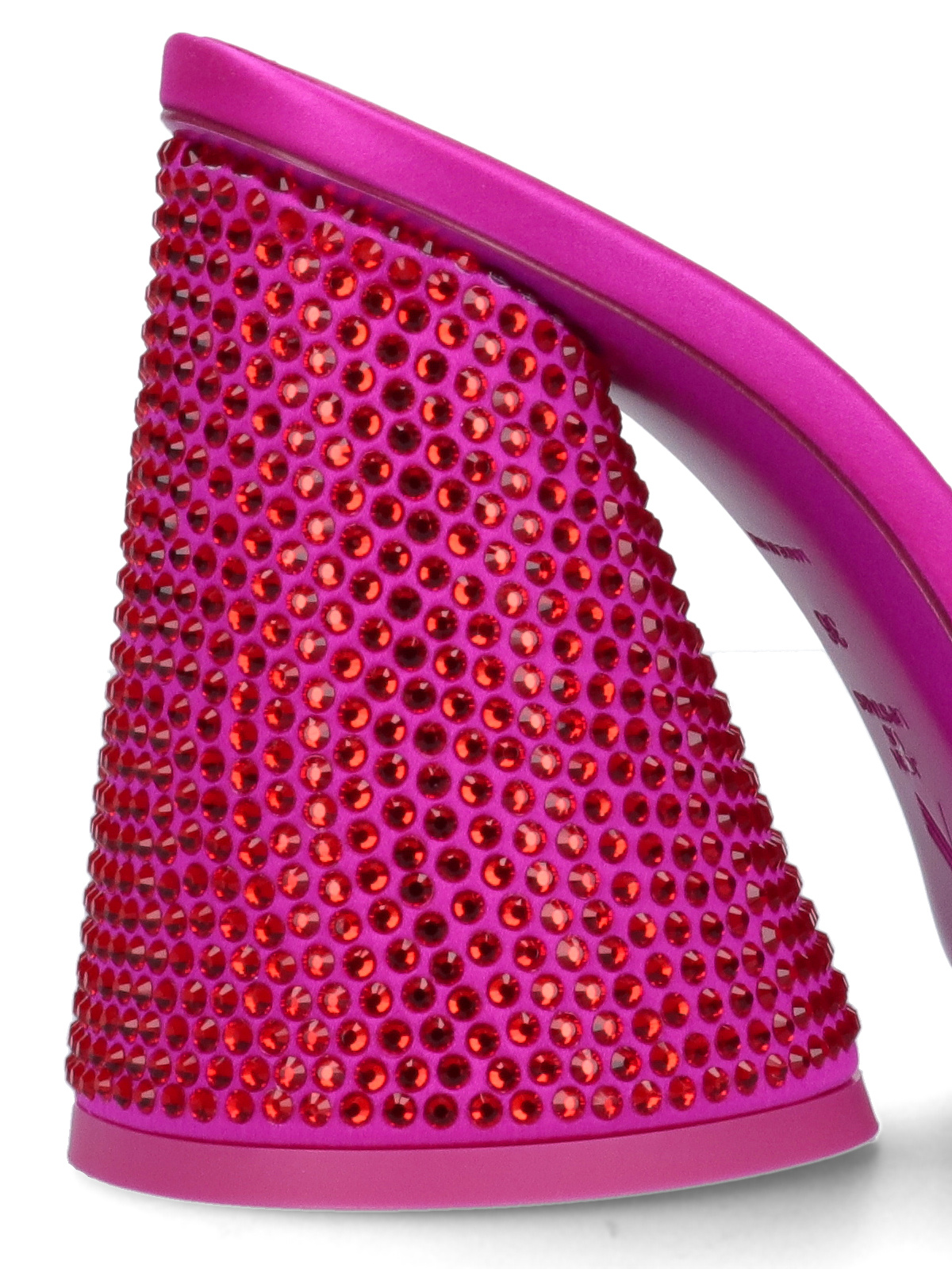 Attico Luz 105mm Rhinestone-embellished Leather Sandals In Pink