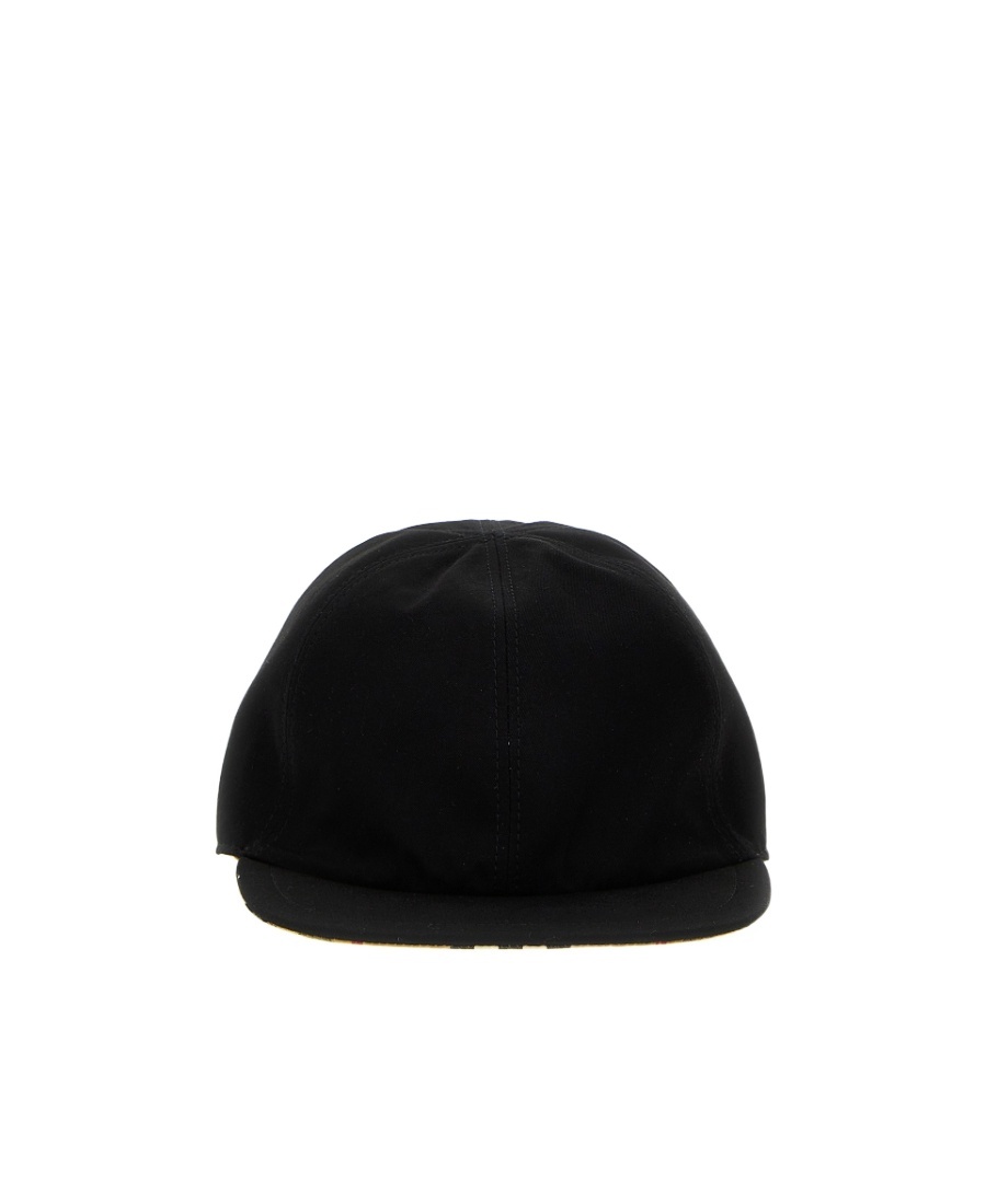 Burberry Vintage Check Reversible Cotton Cap In Black