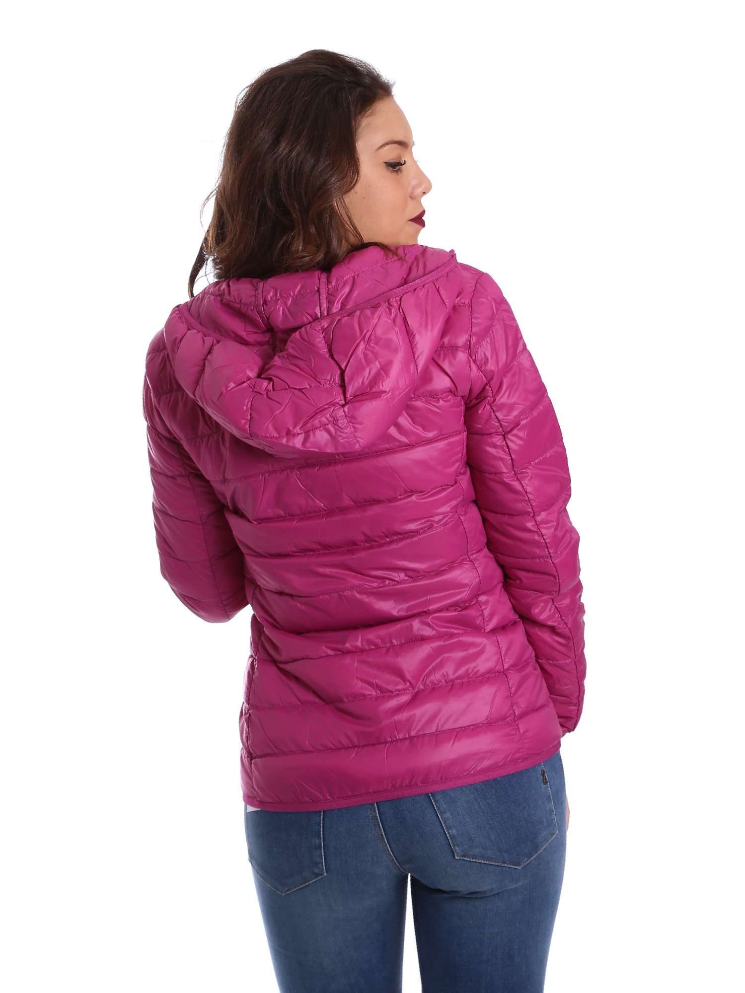 EA7 LOGO HOODED DOWN JACKET