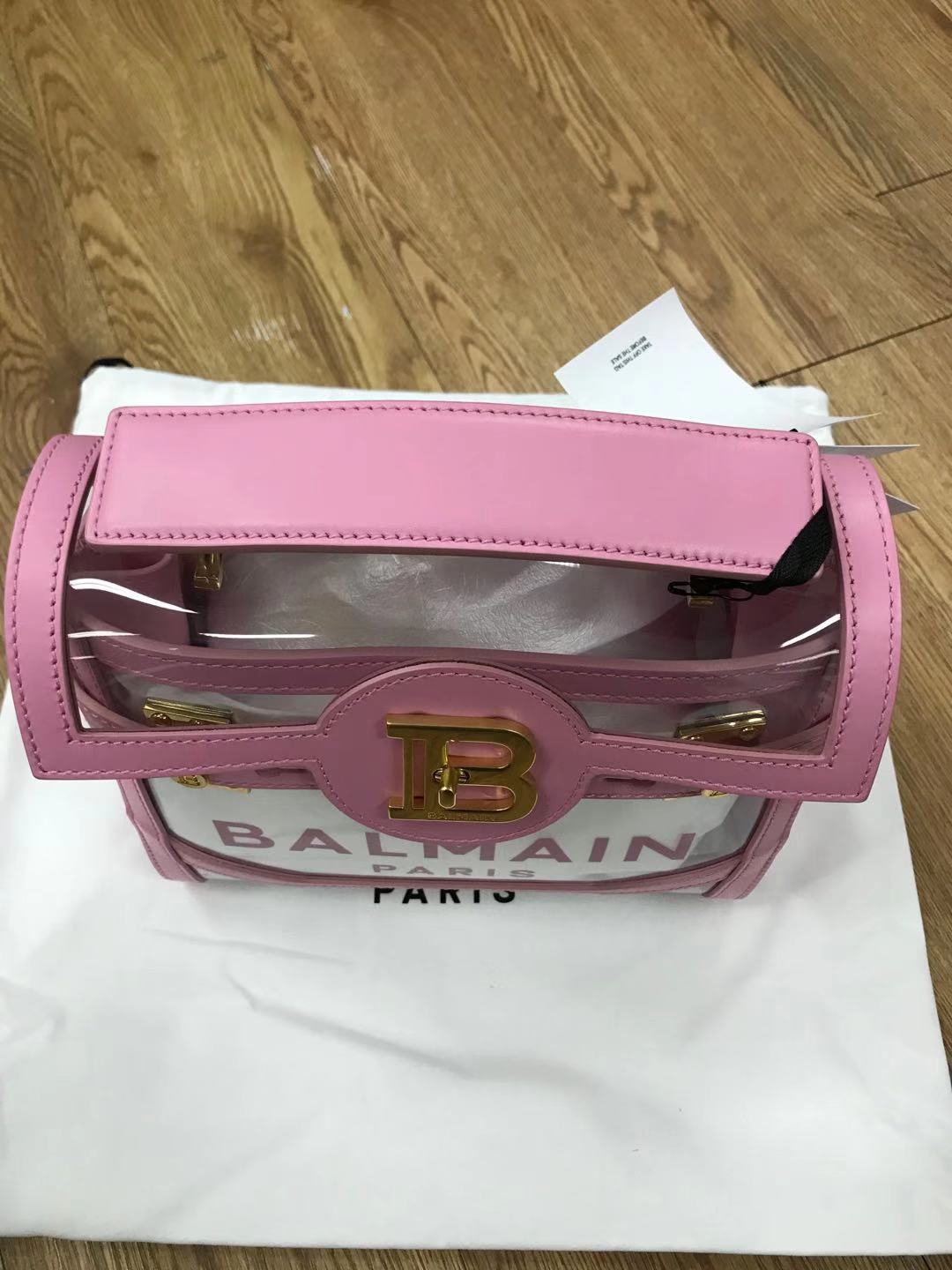 Balmain B-buzz 23 Tote Bag In Pink
