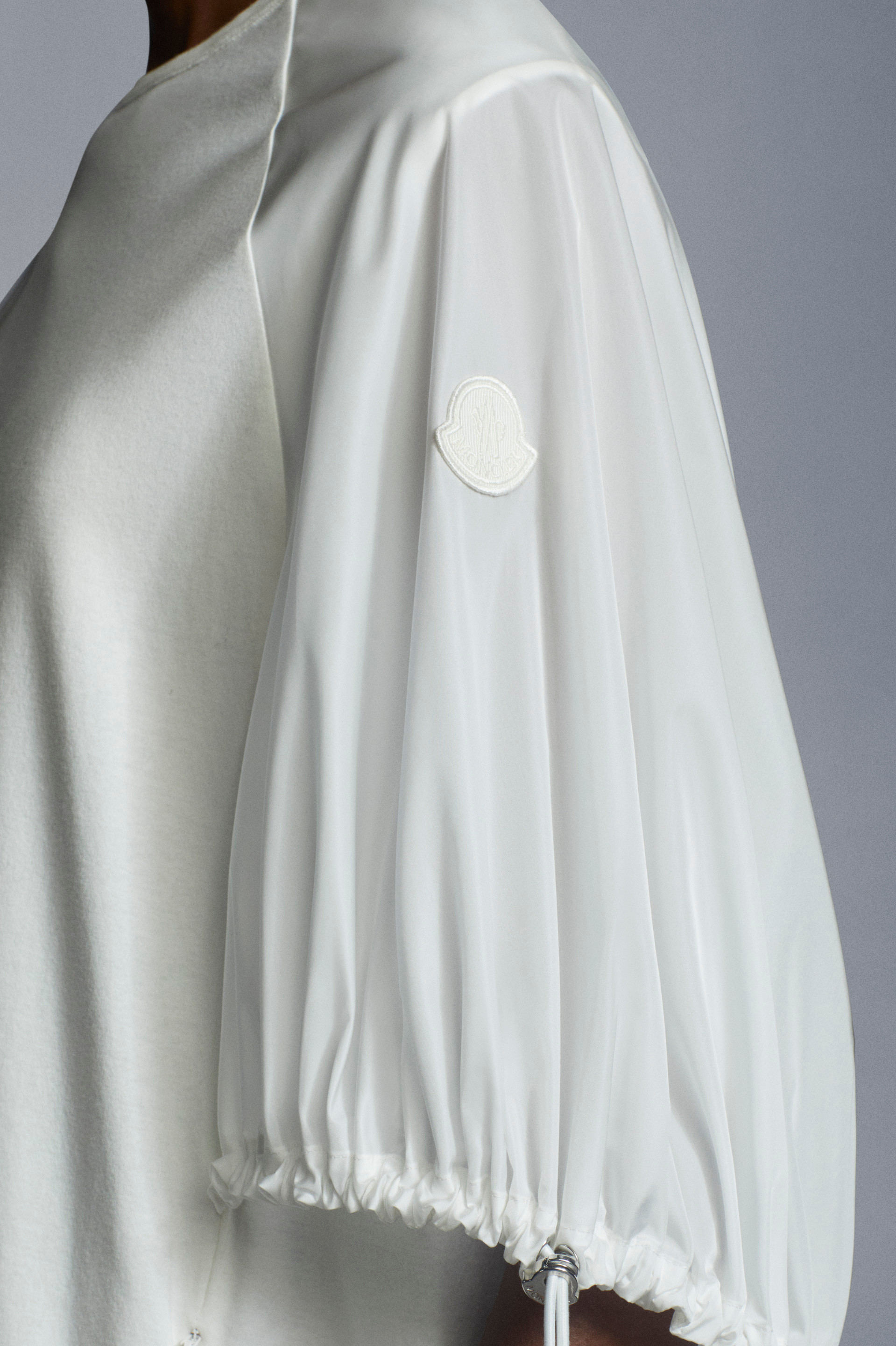 Moncler Drawstring-trim Midi T-shirt Dress In White