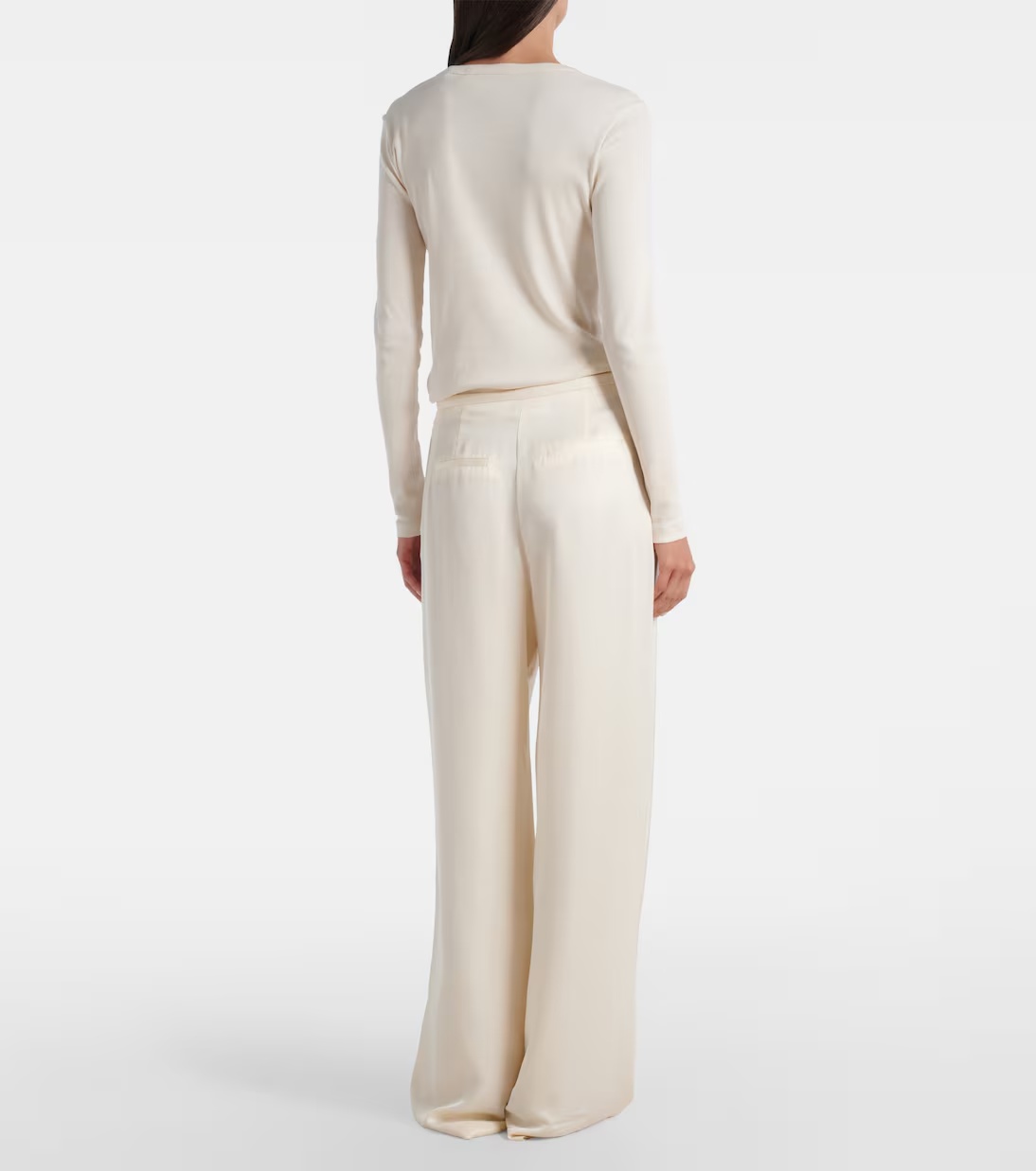 Rohe High-waisted Wide-leg Casual Pants In Neutral