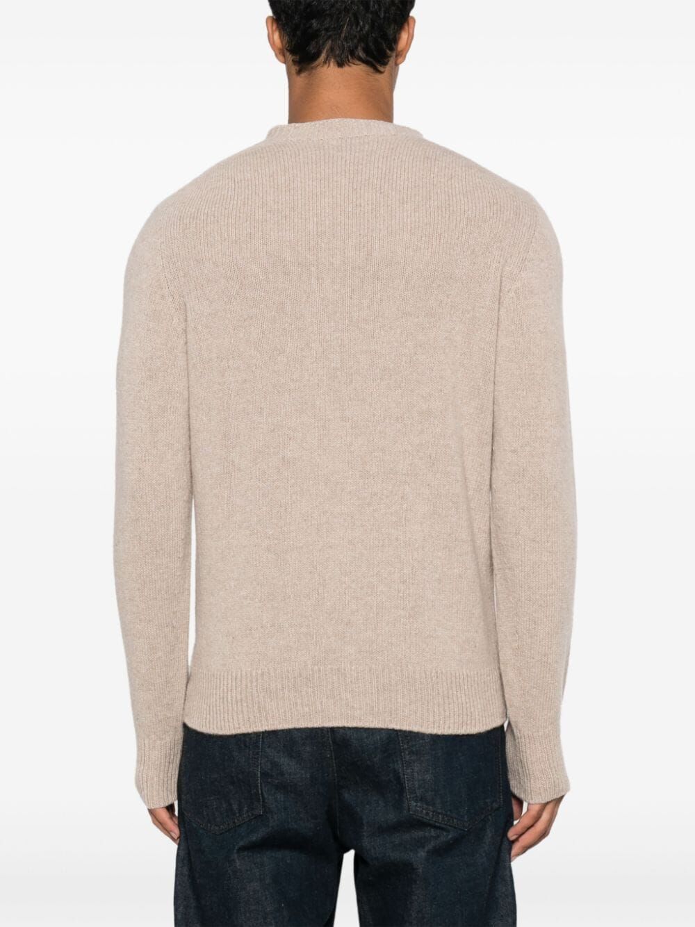 Lanvin Soft Crew Neck Long Sleeve Knitwear In Nude