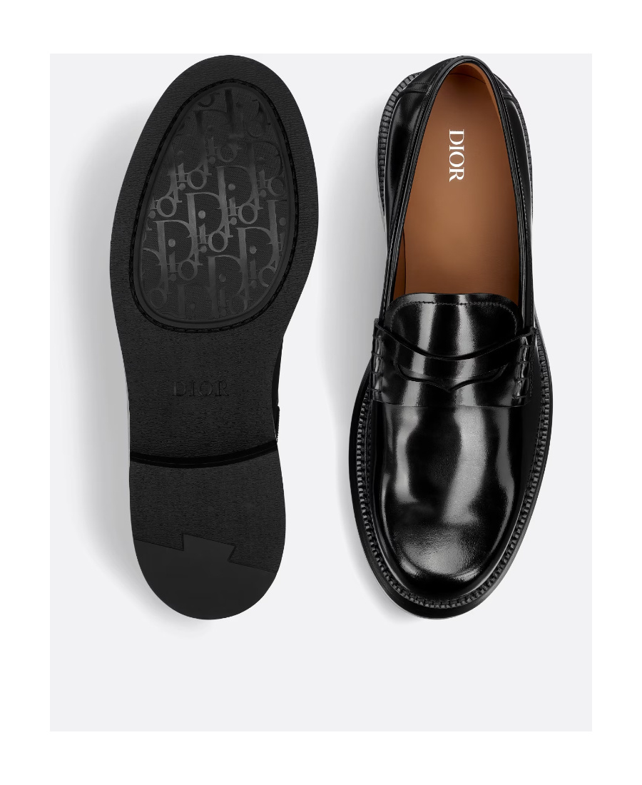 Dior Carlo Shiny Loafers In Black