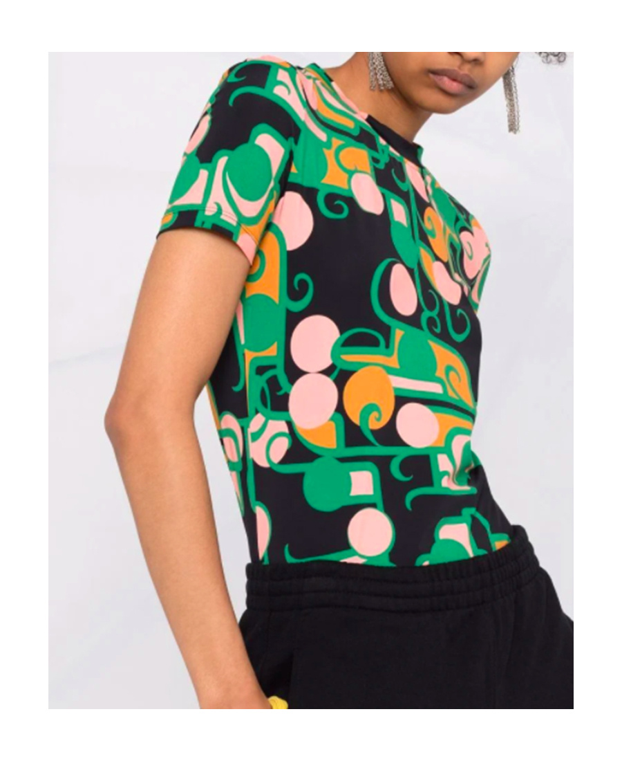 Shop La Doublej Printed Short-sleeved T-shirt