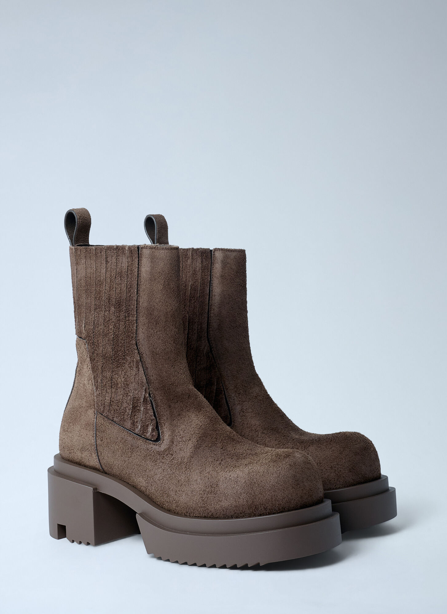 Rick Owens 70mm Beatle Bogun Boots In Brown