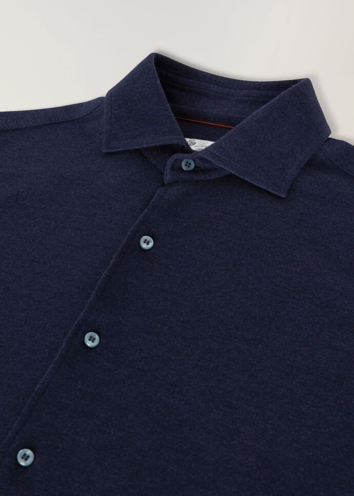 Loro Piana Logo Long-sleeved Shirt In Black