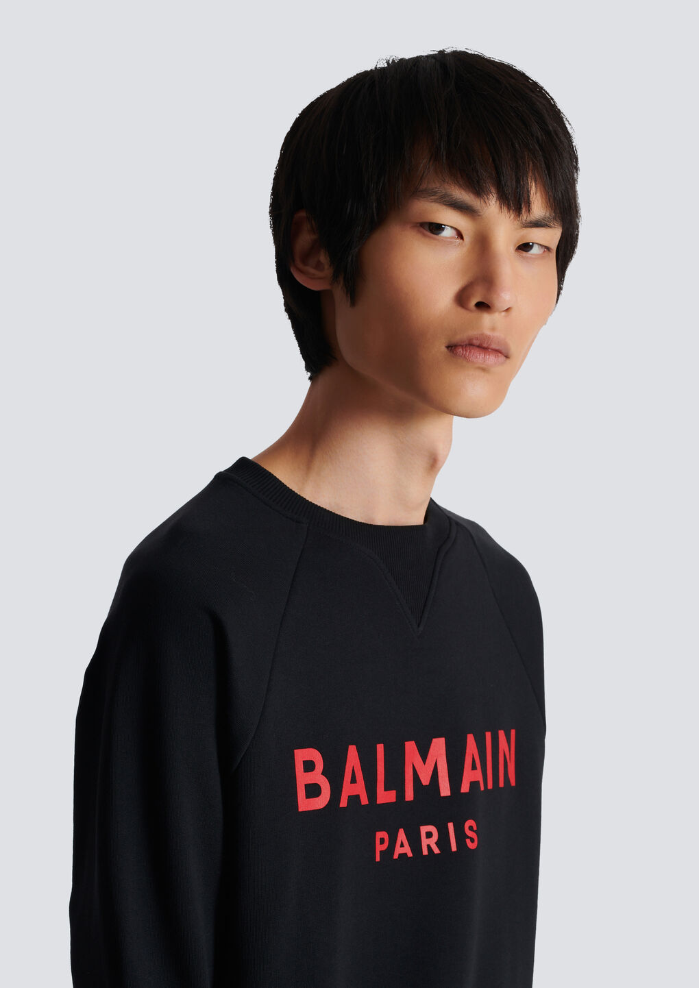 Shop Balmain Paris Printed Sweatshirt In Black