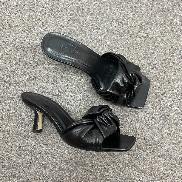 By Far Logo High Heels Sandals In Black