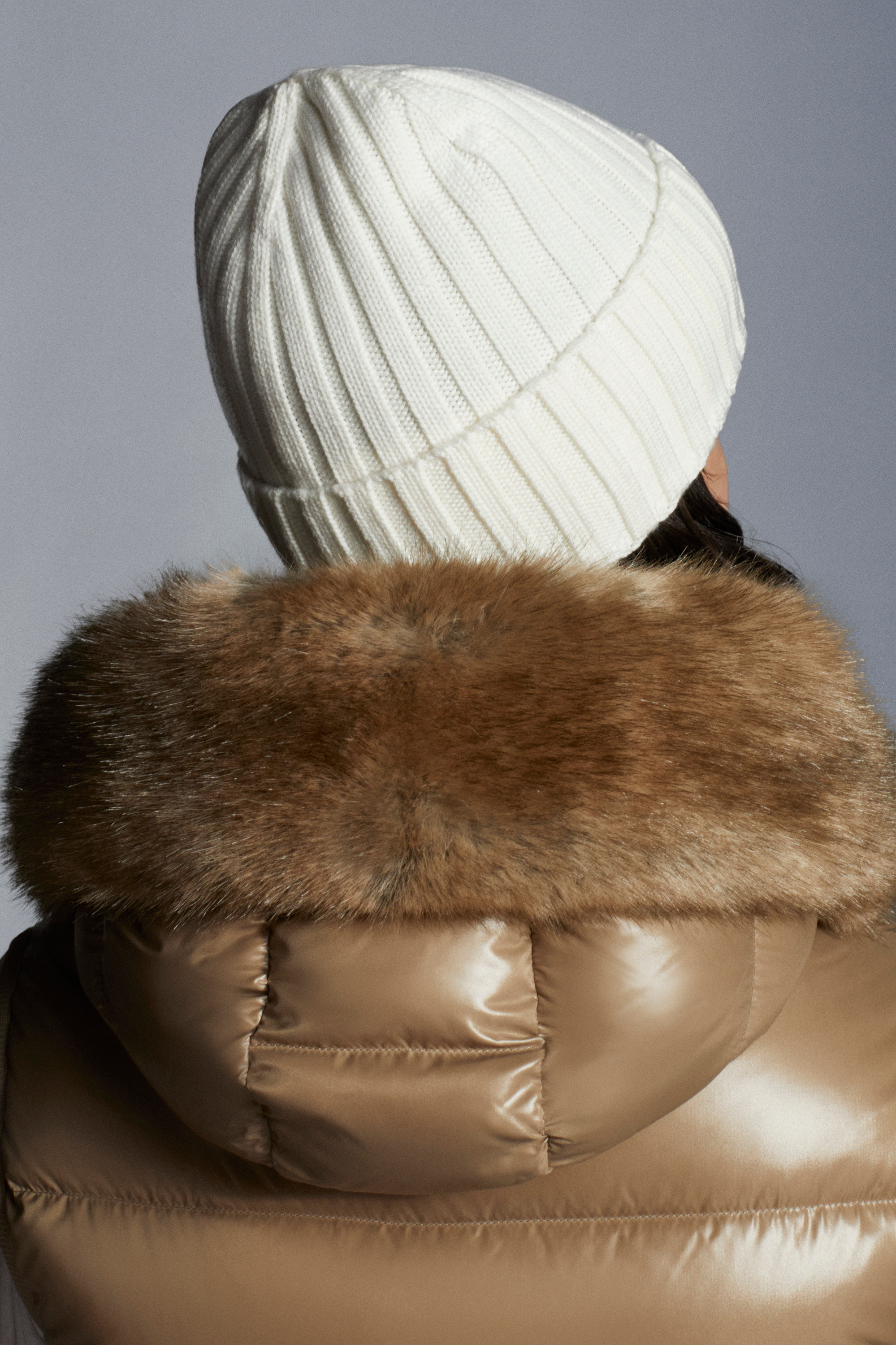 Moncler Ribbed-knit Virgin Wool Beanie In White