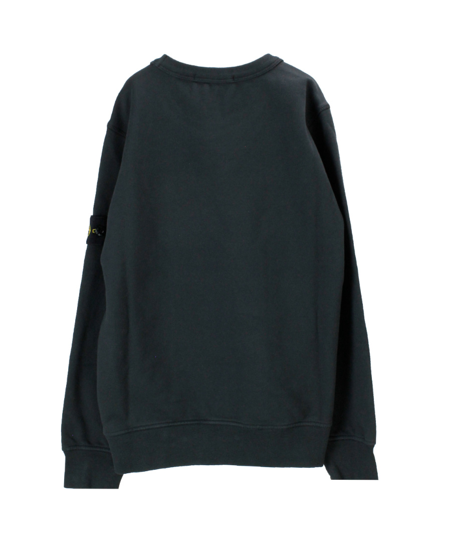 Stone Island Logo-patch Long-sleeved Sweatshirt In Black