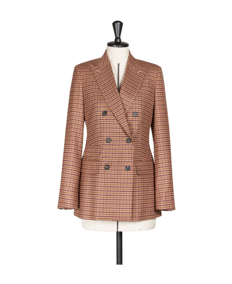 Max Mara Wool Cashmere Suit Jacket In Brown