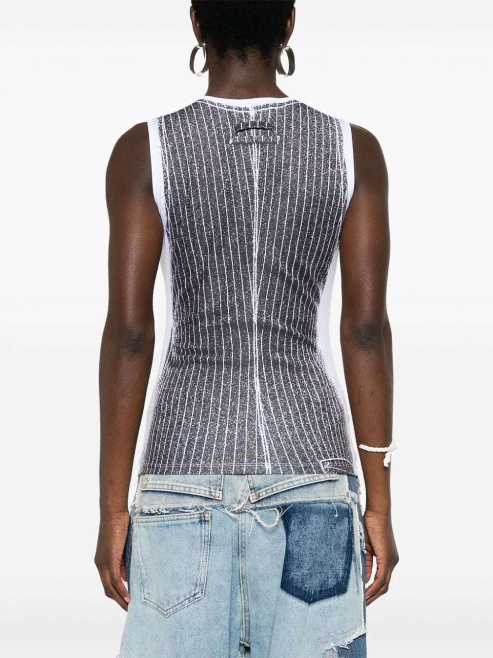 Jean Paul Gaultier Sleeveless T-shirt In Black