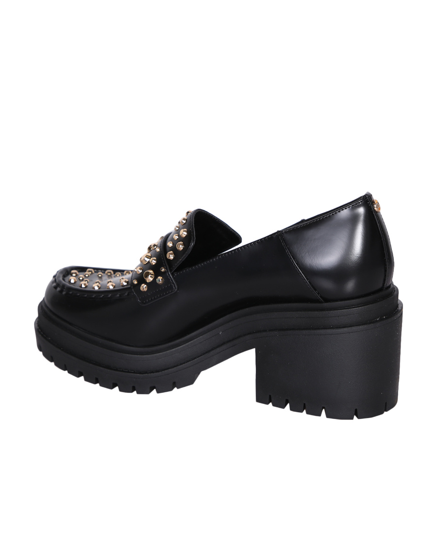 Michael Kors Rocco Astor Stud-embellished Leather Loafers In Black