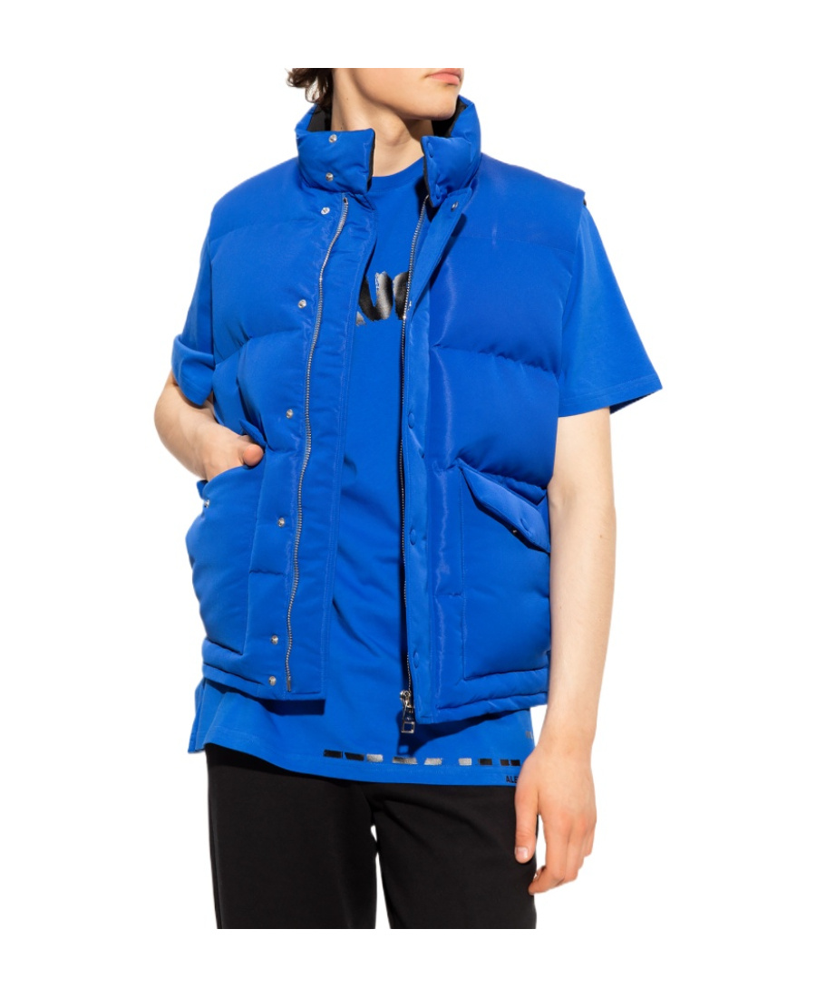 Alexander Mcqueen Man Down Jacket Bright Blue Size 40 Polyester In Blue