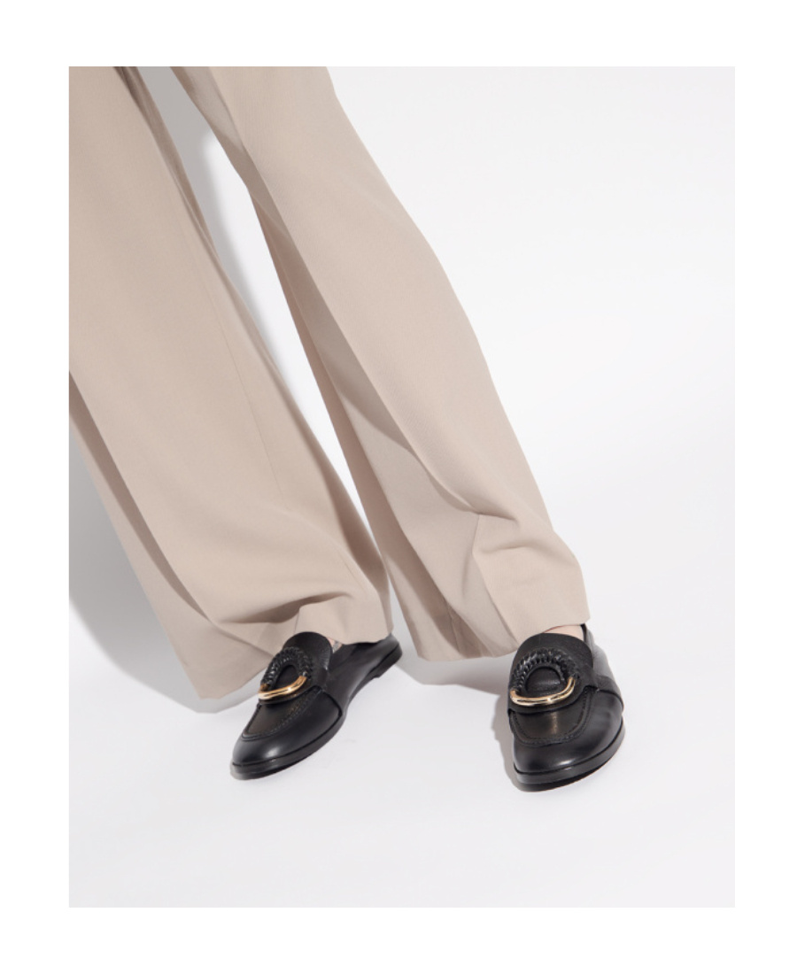 See By Chloé Woven-trim Loafers In Black