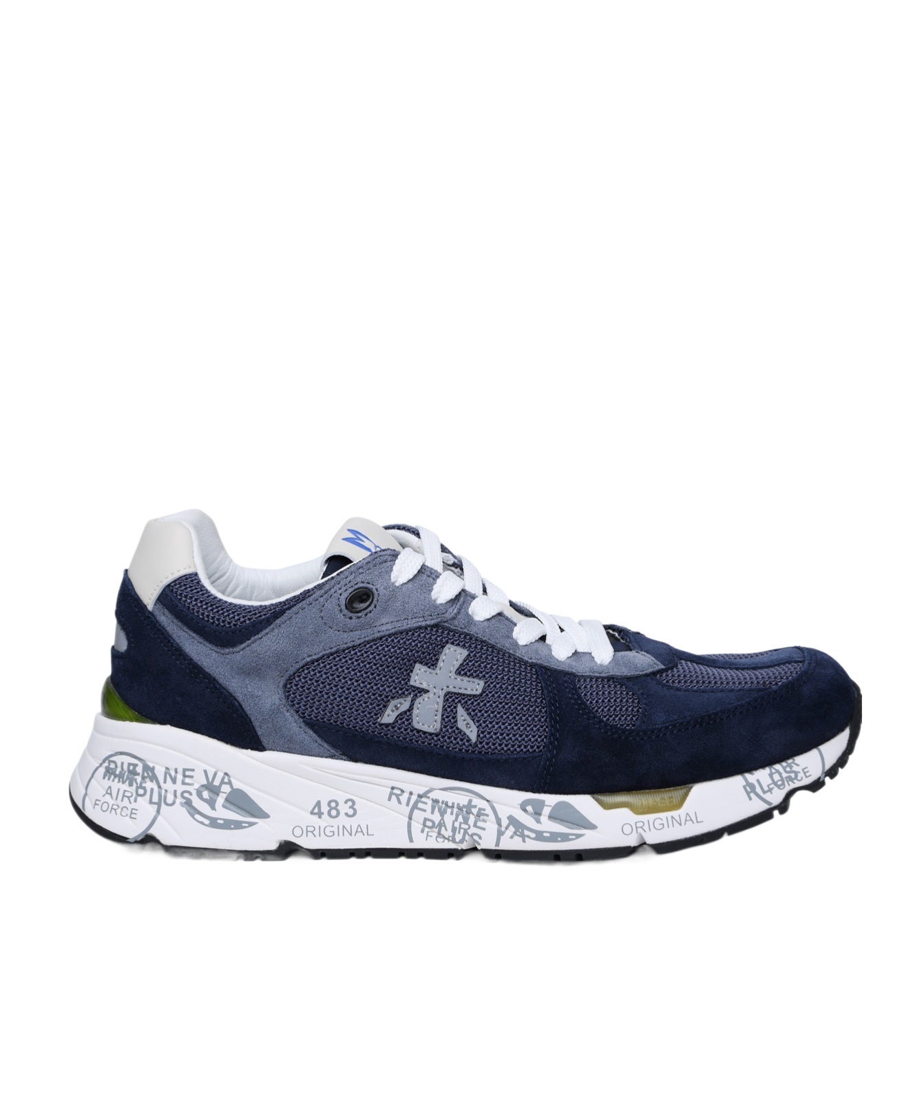 Premiata Mase Mesh And Suede Sneakers In Multicolor