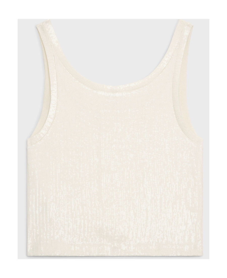 Celine Plain Knitted Embroidered Vest In Nude