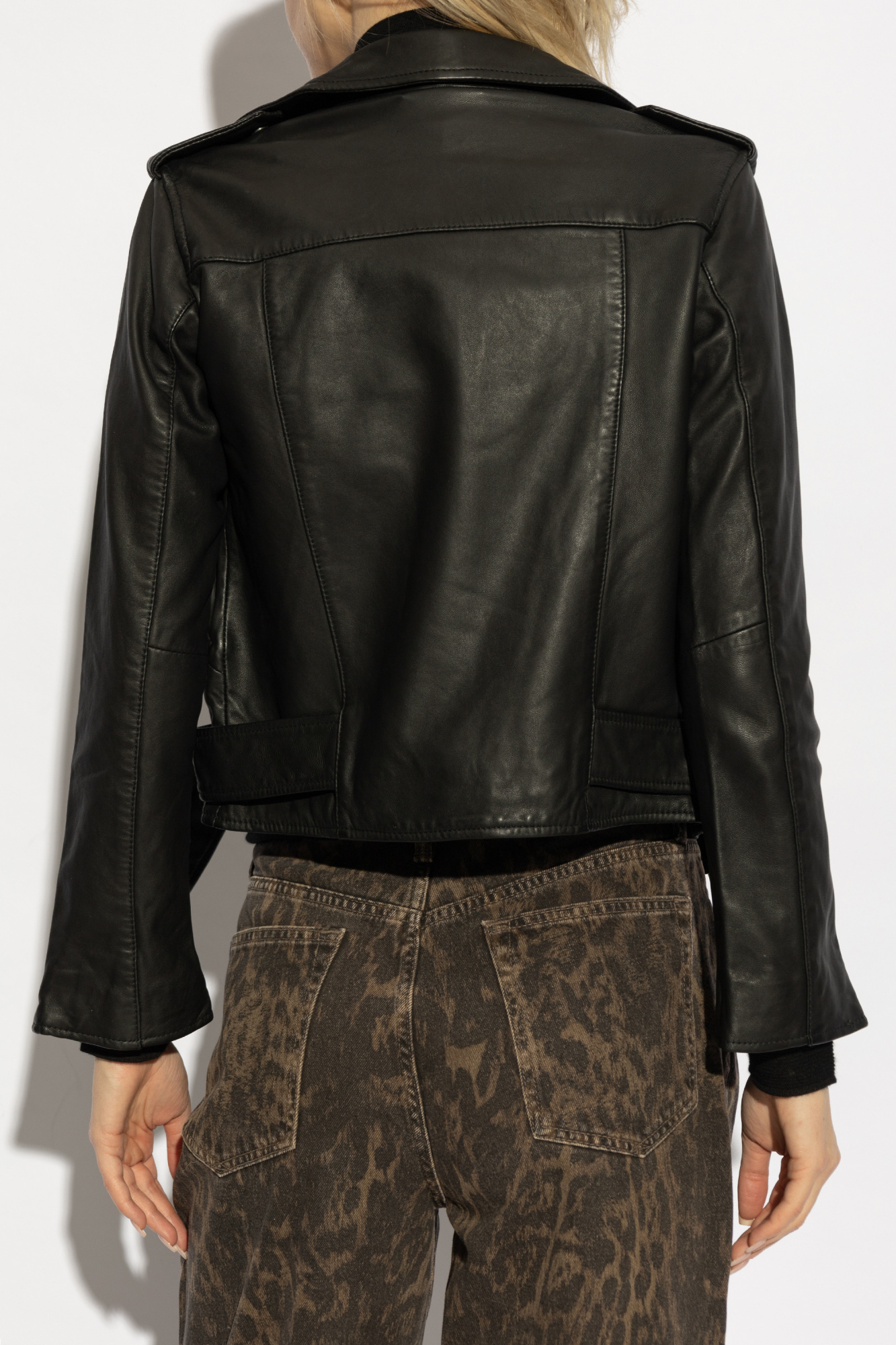 Allsaints All Saints Balfern Biker Wome In Black