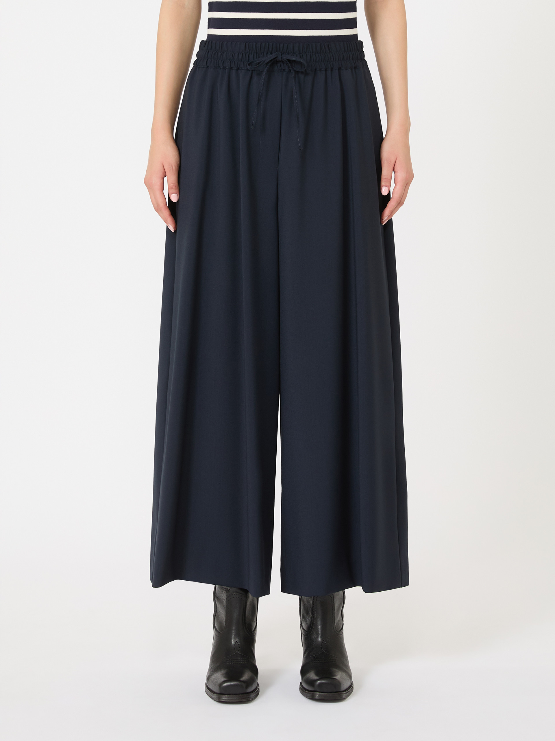 Weekend Max Mara Relaxed-fit Wool Yarn Trousers
