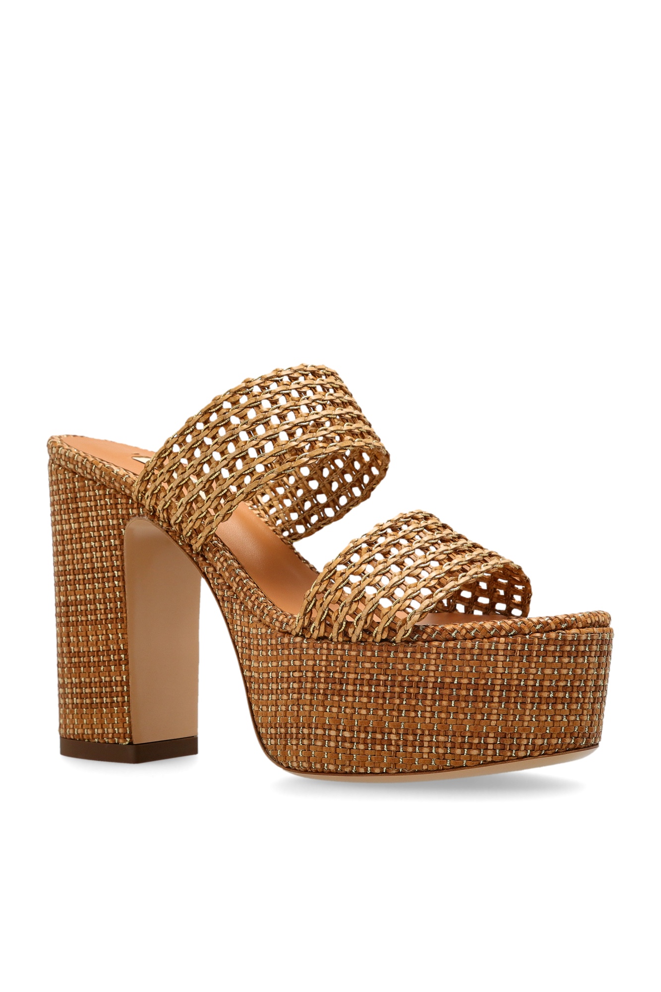 Casadei Goldeneye Isa Platform Sandals In Brown