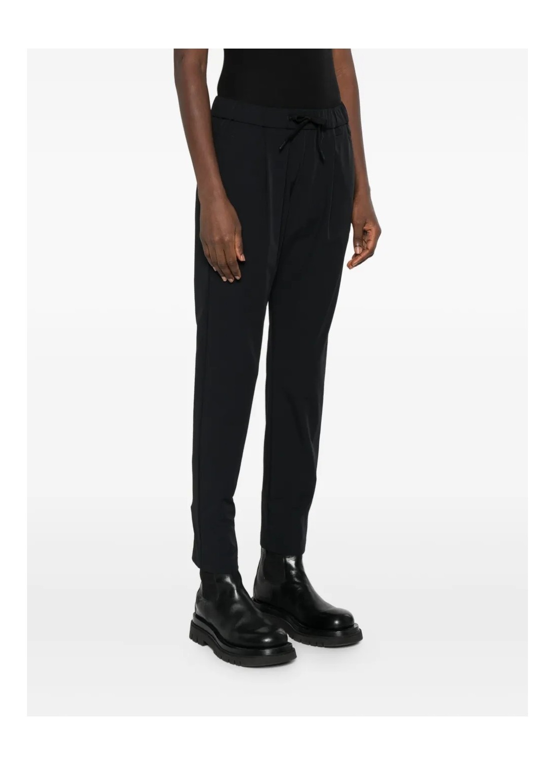 Herno Pleated Drawstring Trousers In Black