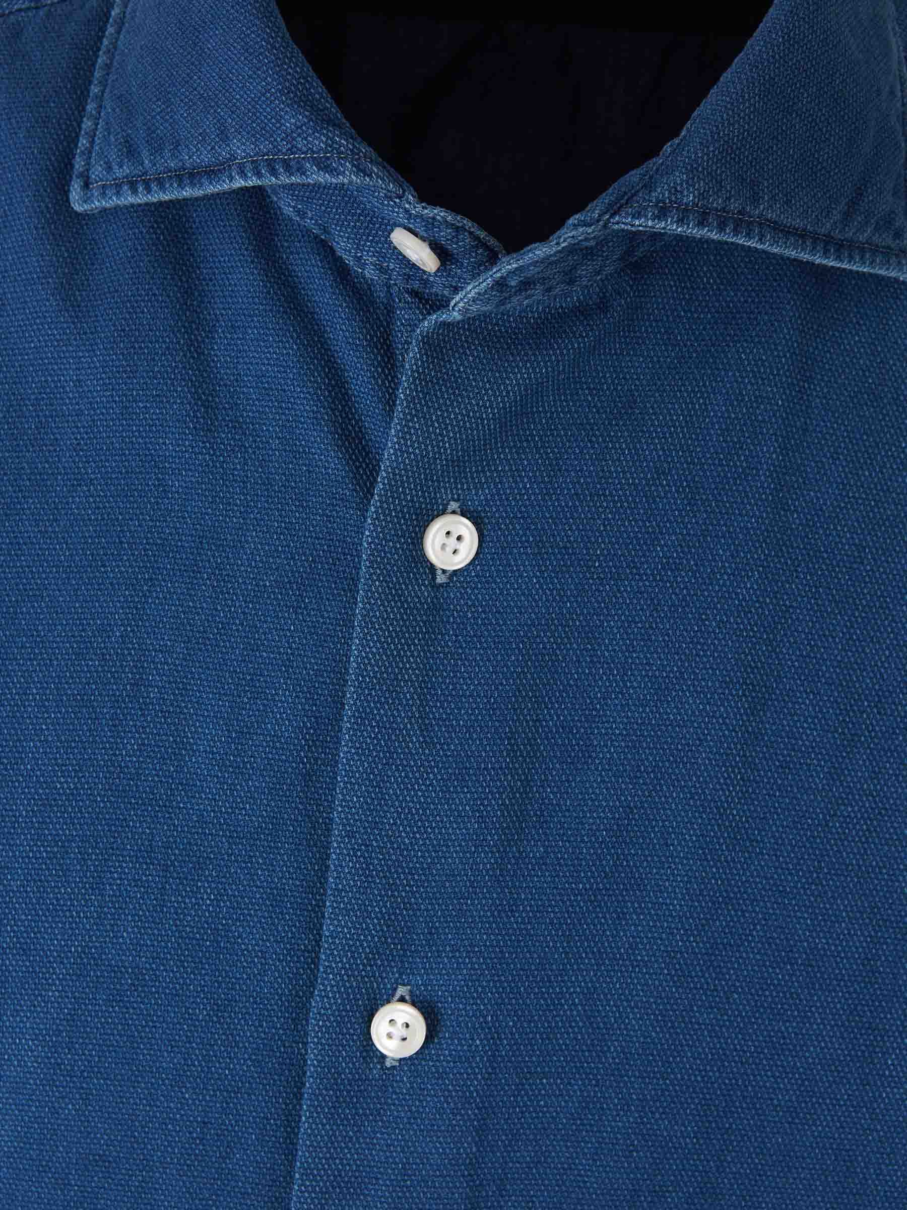 Vincenzo Di Ruggiero Denim Effect Shirt In Blue