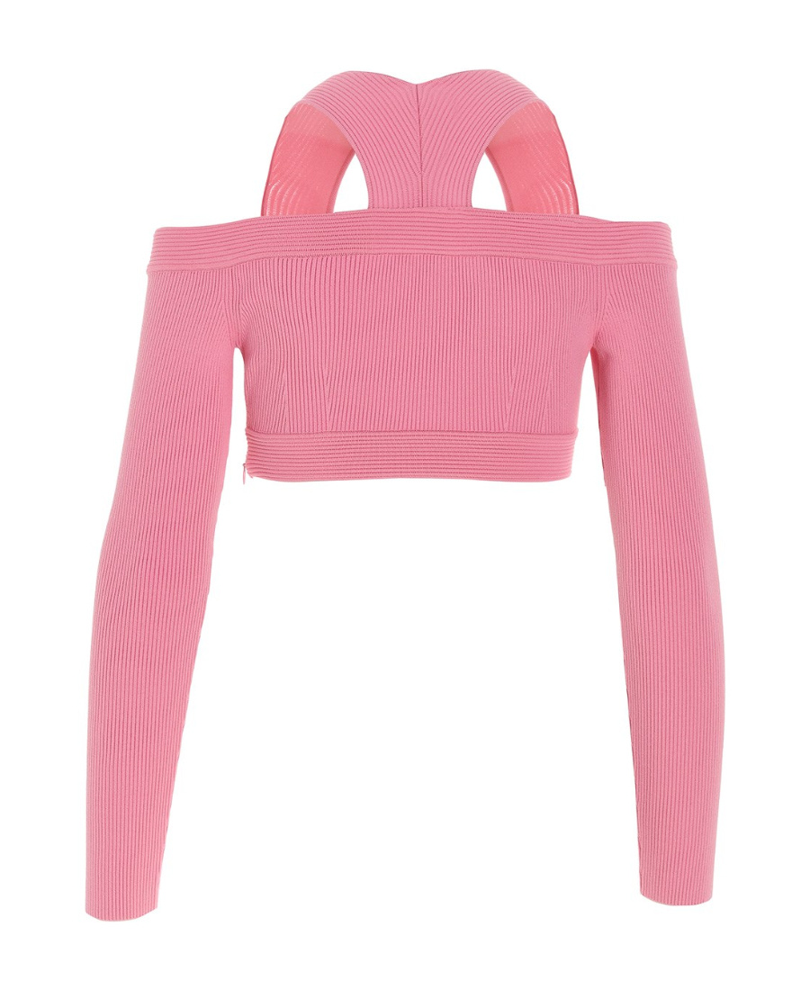 Alexander Mcqueen Cropped Shirt In Pink