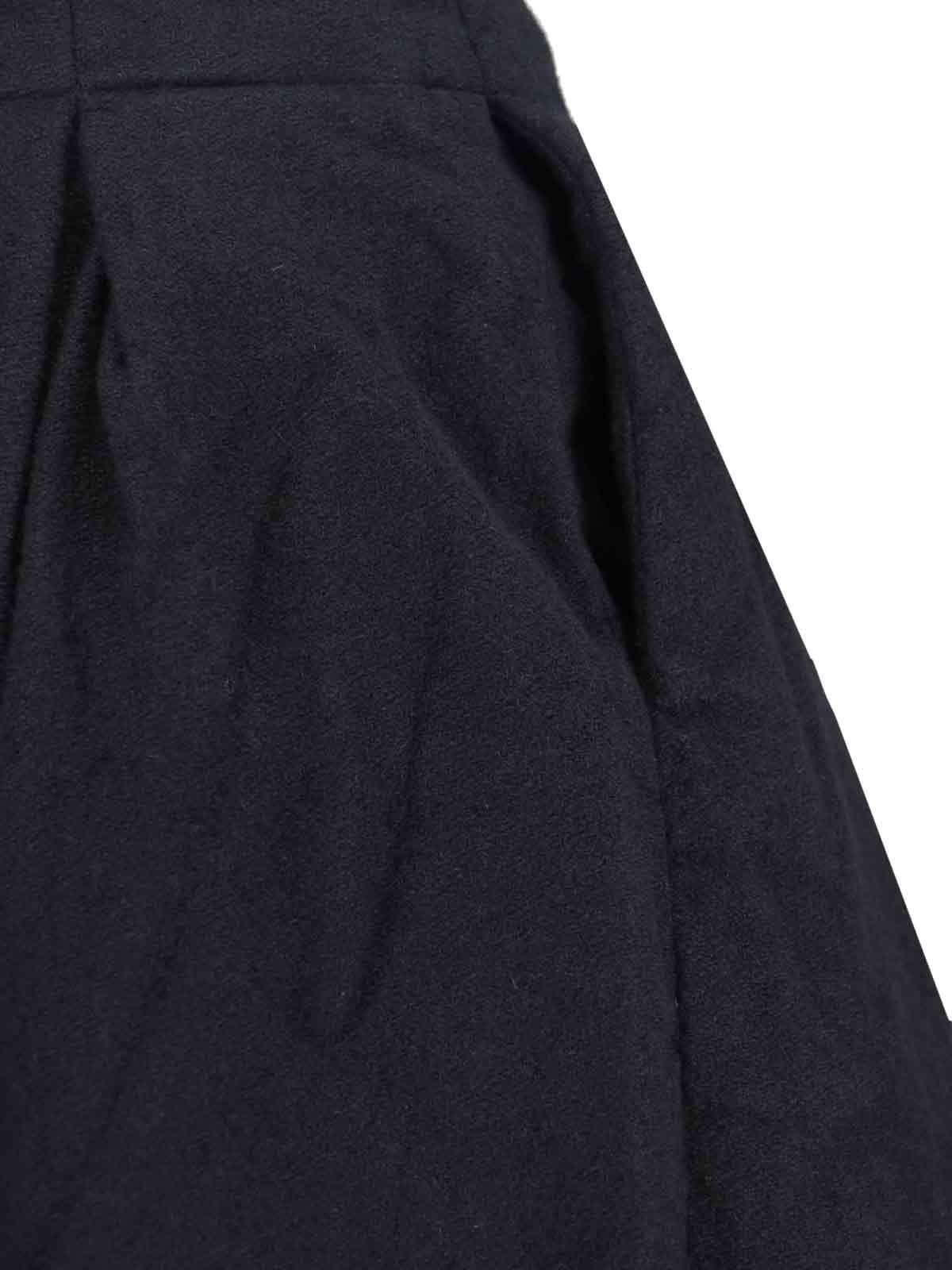 Uma Wang High-waist Black Skirt With Pleated Flare In Black