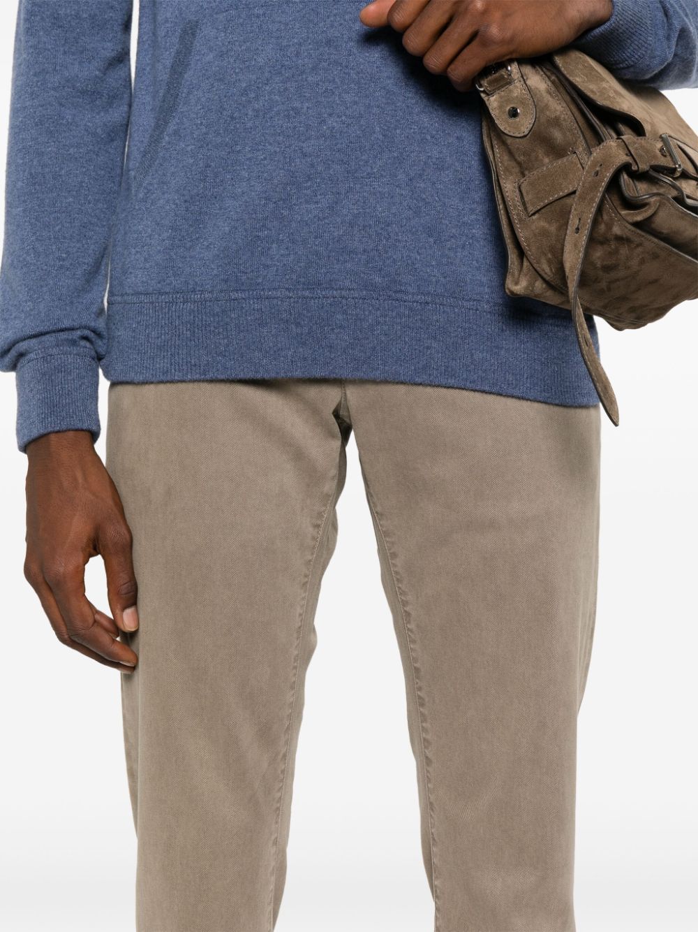 Jacob Cohen Slim Fit Trousers Belt Loops In Nude