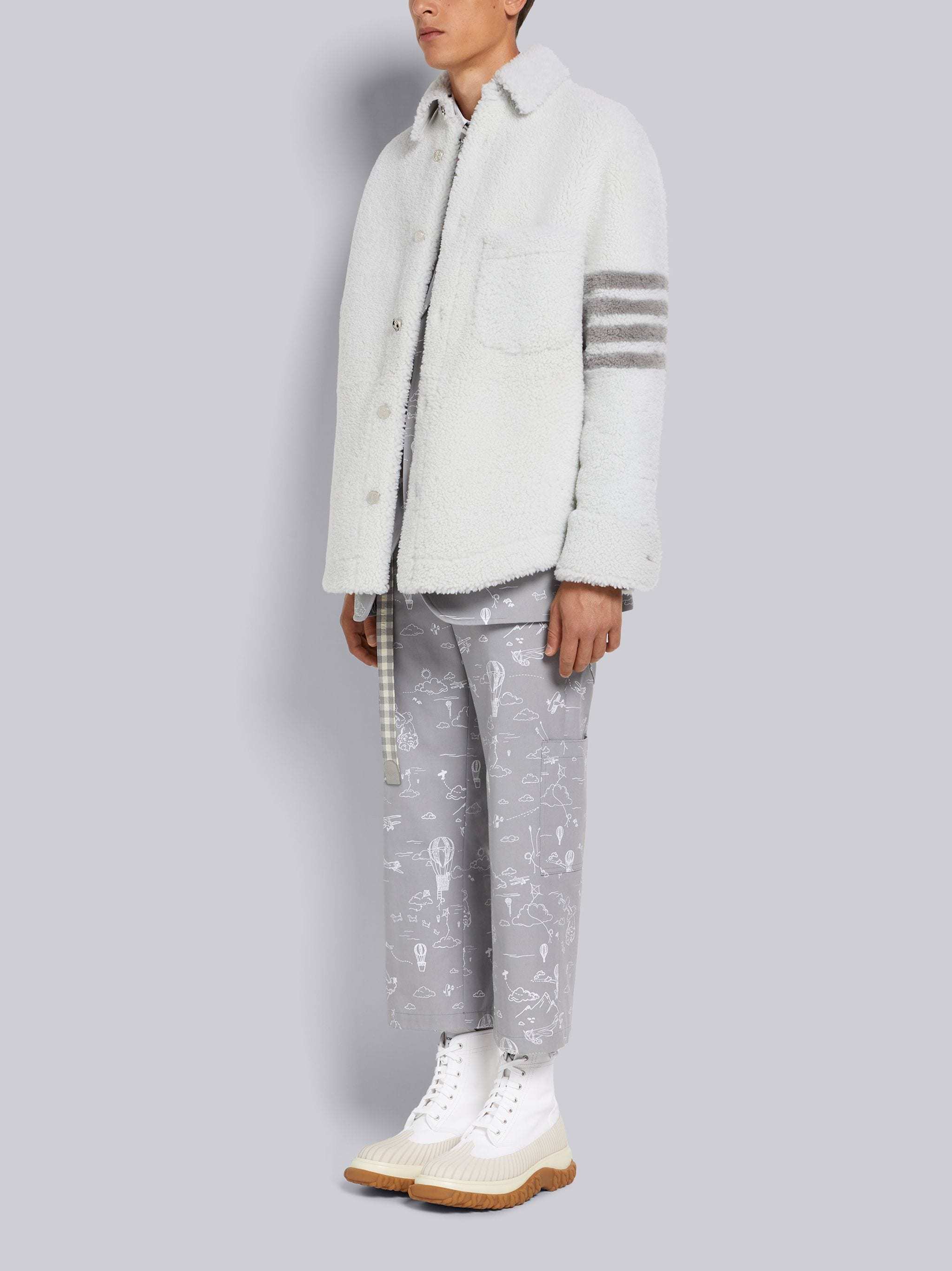 Thom Browne Duck Ankle Boots In White