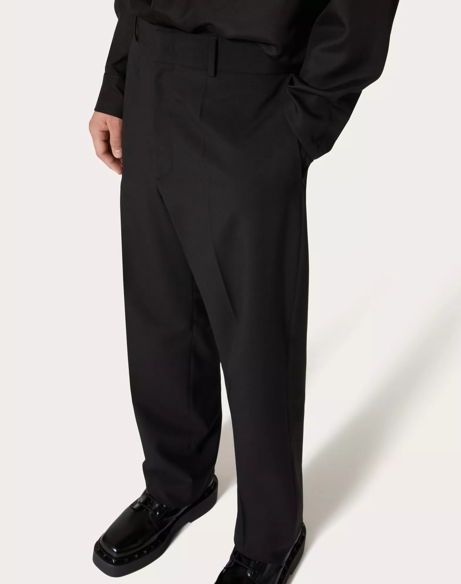 Valentino Drawstring-waist Cotton Track Pants In Black
