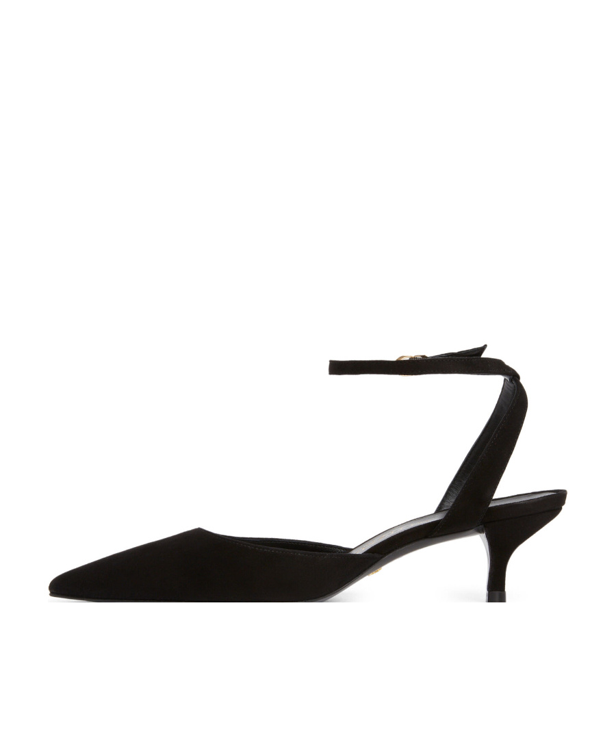 Stuart Weitzman Pointed Shoes With Exposed Heels In Black