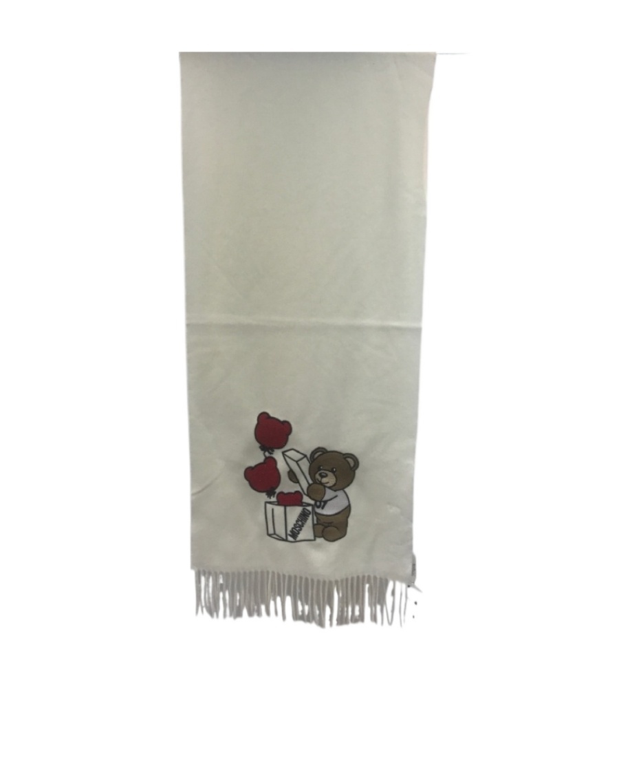 Moschino Fringed Scarf In Black