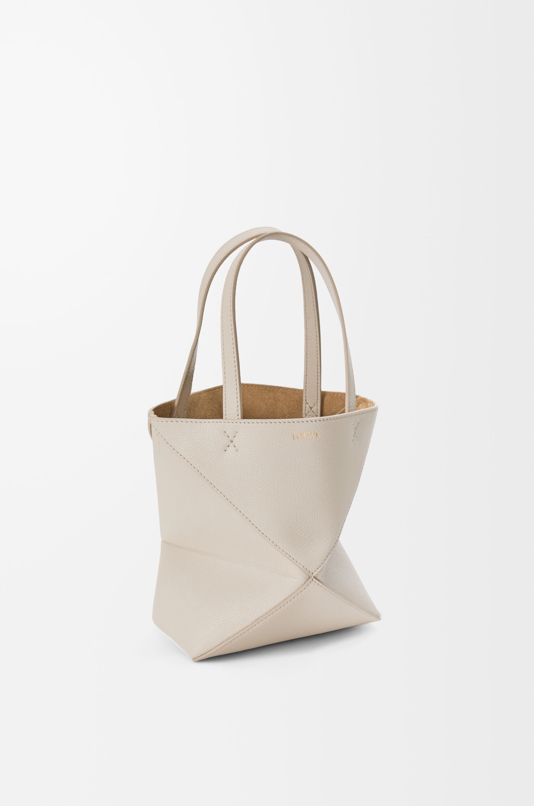 Loewe Mini Double Handle Shoulder Bag In Brown
