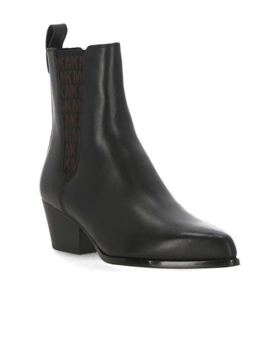Michael Michael Kors Kinlee 50mm Leather Ankle Boots In Black