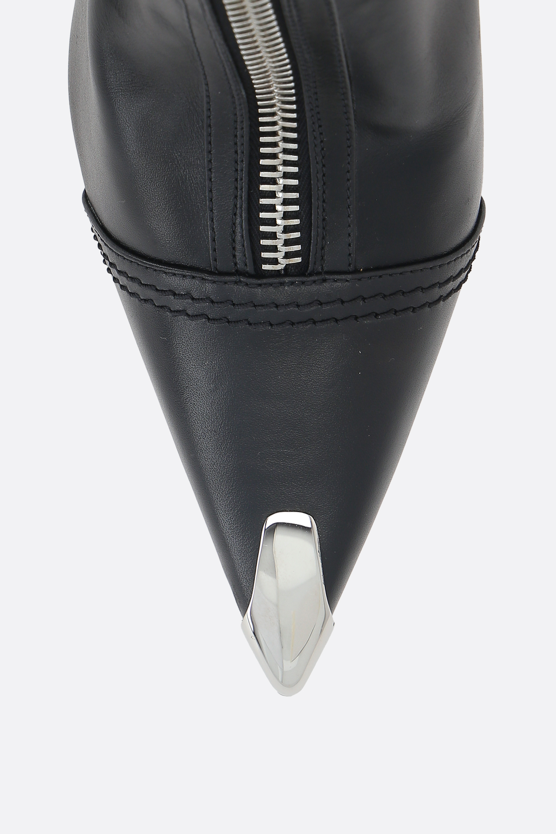 Alexander Mcqueen Alexander Mc Queen Black Slash Biker Boot In Black