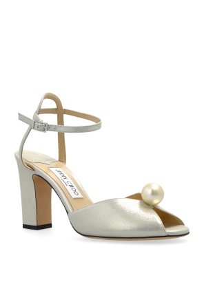 Shop Jimmy Choo Round Toe High Heel Sandals